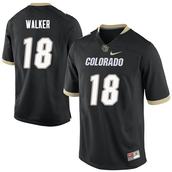 Men #18 Lee Walker Colorado Buffaloes College Football Jerseys Sale-Black - Click Image to Close
